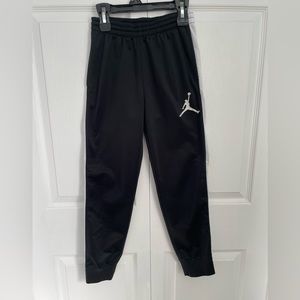 Air Jordan Black with White Athletic Pants. Boys Size 10-12. EUC